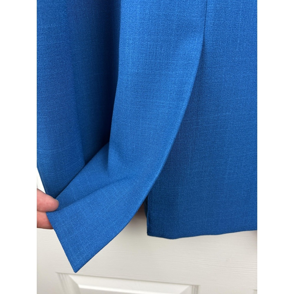 John Meyer Skirt Suit Set Womens 18 Blue Crepe Jacket Skirt Lined Career NEW - Picture 14 of 16